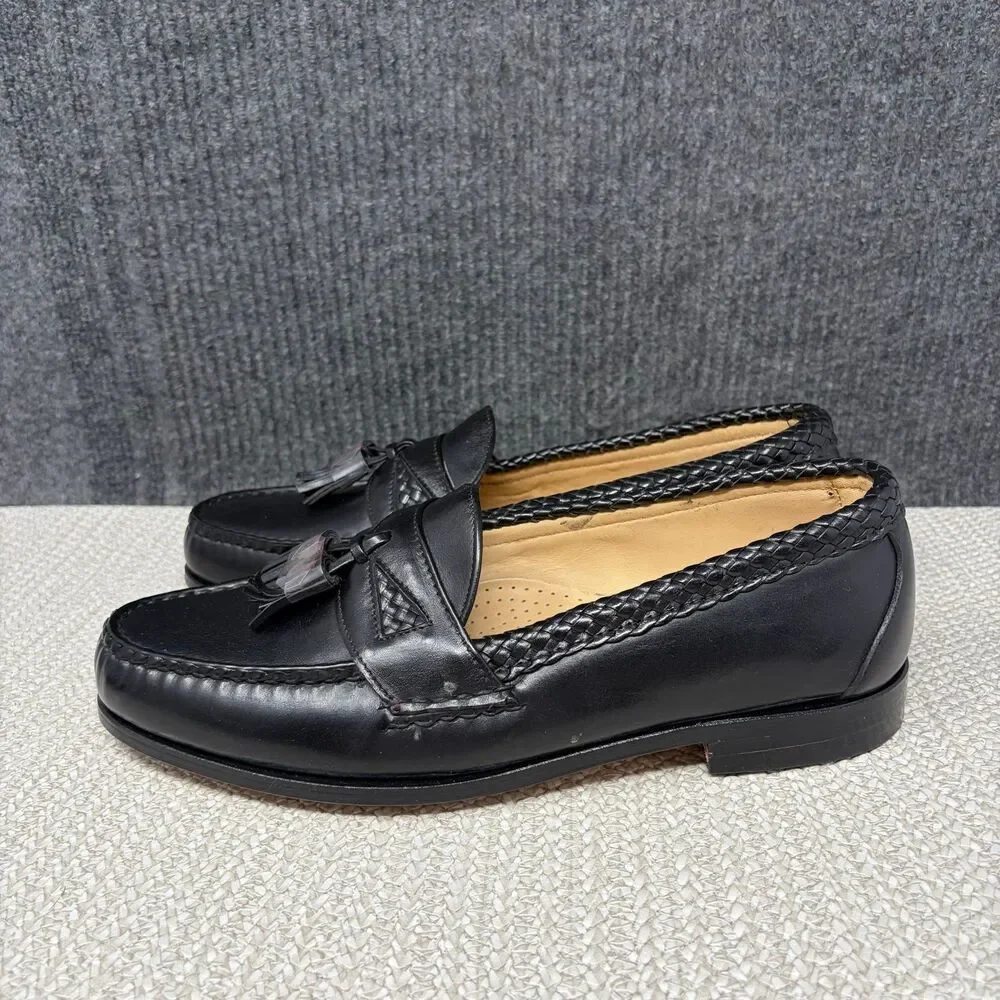 NEW Allen Edmonds Maxfield Tassel Loafers Black Leather Dress Shoes Men’s 10 E